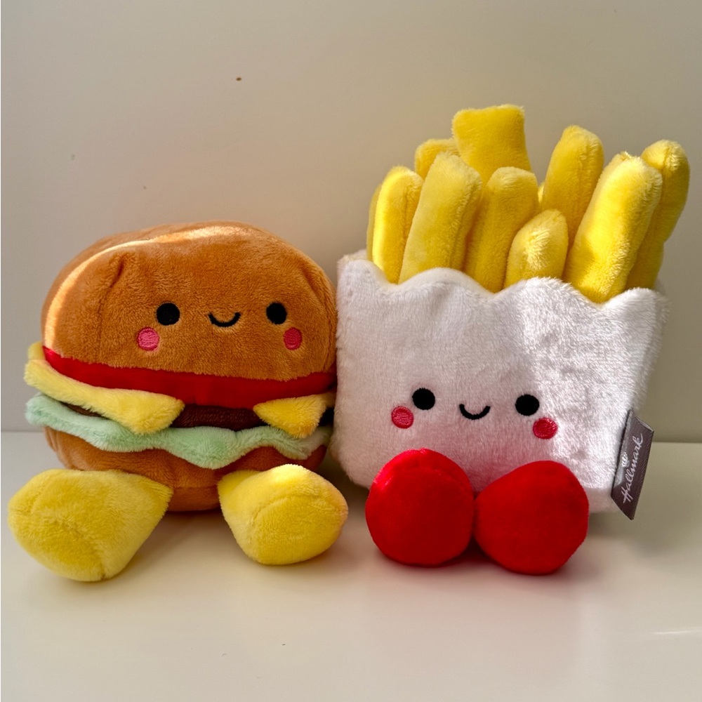 HALLMARK Better Together Burger and Fries Magnetic 5” Plush